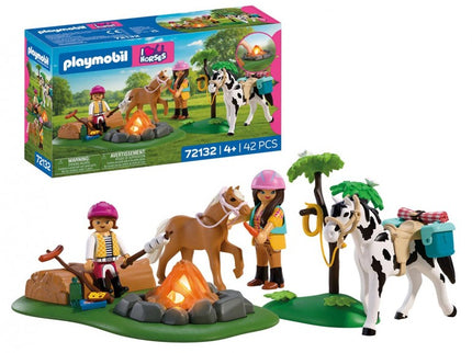 EXCURSIÓN A CABALLO CON HOGUERA 72132 PLAYMOBIL