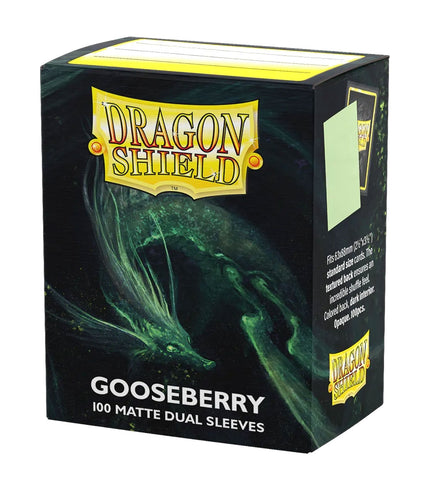 Fundas Standard Matte Gooseberry Green & Black (100 Unidades) - Dragon Shield