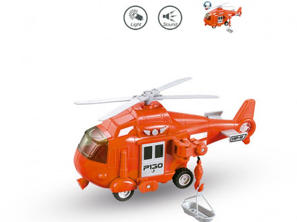 HELICOPTERO LUZ-SONIDO HEROES DE CIUDAD 1:20 TACHAN