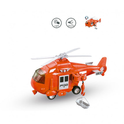 HELICOPTERO LUZ-SONIDO HEROES DE CIUDAD 1:20 TACHAN
