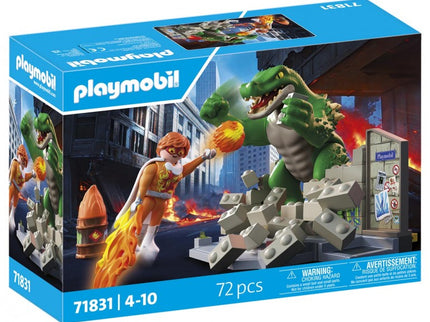 HÉROE BATALLA CONTRA EL LAGARTO GIGANTE 71831 PLAYMOBIL