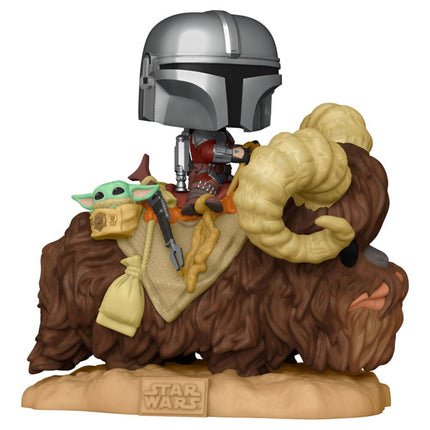 Star Wars The Mandalorian POP! Deluxe Vinyl Figura The Mandalorian on Wantha with Child in Bag 9 cm