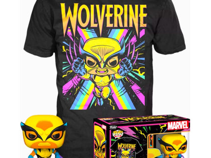 Set figura POP & Tee Marvel Wolverine Black Light