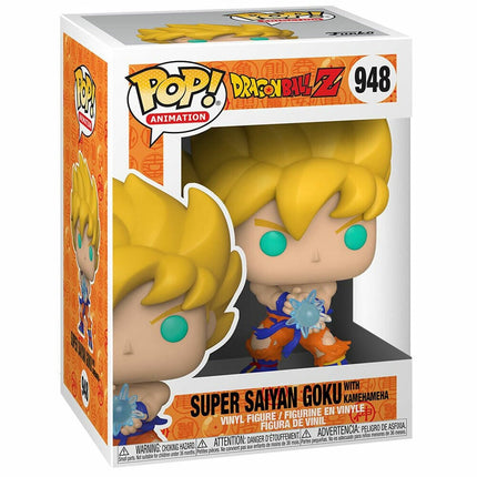 Dragon Ball Z Figura POP! Animation Vinyl SS Goku w/ Kamehameha Wave 9 cm