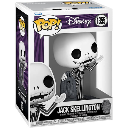 Pesadilla antes de Navidad 30th Figura POP! Disney Vinyl Jack w/Gravestone 9 cm