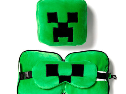 Almohada viaje antifaz Creeper Minecraft Relaxeazzz