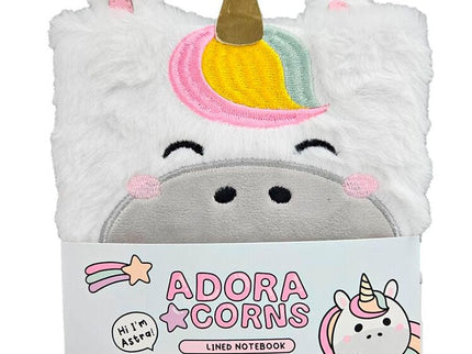 Cuaderno peluche A5 Unicornio Adoracorns