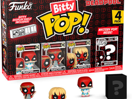 Blister 4 figuras Bitty POP Marvel Deadpool Sleepover