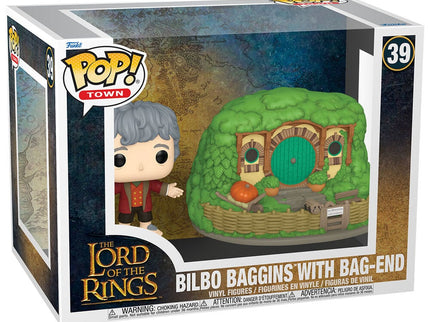 Figura POP Town El Señor de los Anillos Bilbo Baggins with Bag-End
