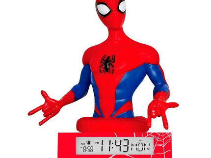 Lampara 3D con despertador Spiderman Marvel