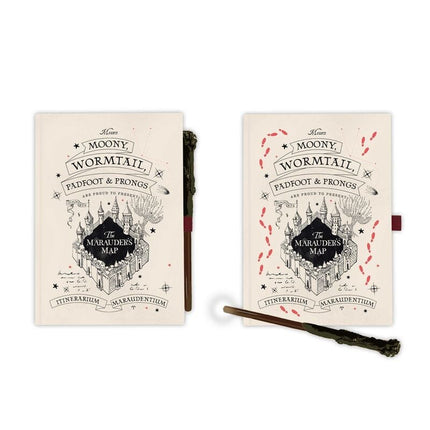 Harry Potter Cuaderno A5 Premium con luz Marauder's Map