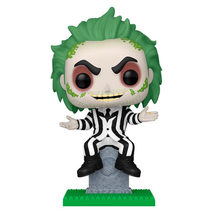 Beetlejuice Figura POP! Plus Movies Vinyl Beetlejuice w/tombstone 9 cm