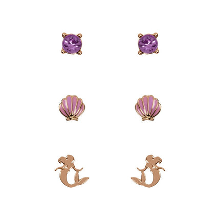 Set 3 Pares de pendientes La Sirenita Disney