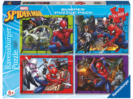 Puzzle Spiderman Marvel 4x100pzs