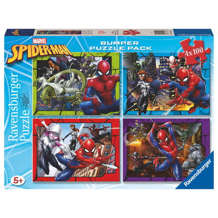 Puzzle Spiderman Marvel 4x100pzs