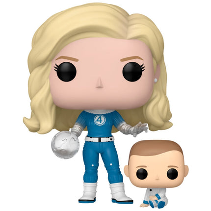 Los Cuatro Fantásticos: Primeros Pasos POP! & Buddy Marvel Vinyl Figura Invisible Woman & Franklin 9 cm