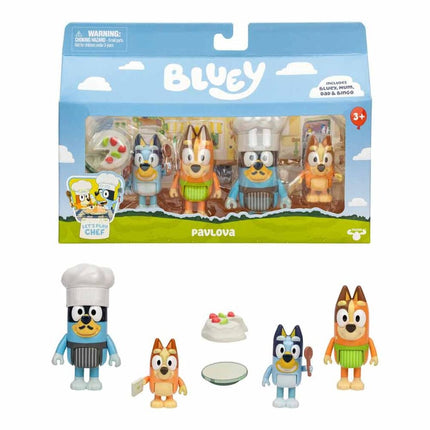 Bluey Lets Play Figuras 4-pack Chef Pavlova