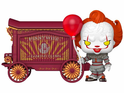 It-Welcome to Derry POP! Town Vinyl Figura Pennywise & Wagon 9 cm