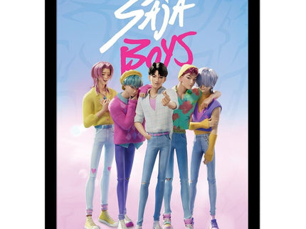Las guerreras K-pop Póster Enmarcado Collector Print Saja Boys