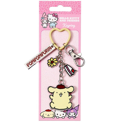 Hello Kitty Llavero con colgantes Pompompurin 15 cm