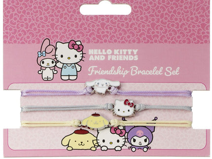 Sanrio pack de 3 Brazaletes Hello Kitty, Cinnamonroll y Pompompurin