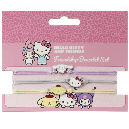 Sanrio pack de 3 Brazaletes Hello Kitty, Cinnamonroll y Pompompurin