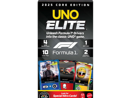 Formula 1 UNO Juego de Cartas Elite F1 Starter-Set