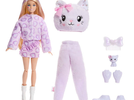 Muñeca Gatito Lila Cutie Reveal Lazos Dulces Barbie