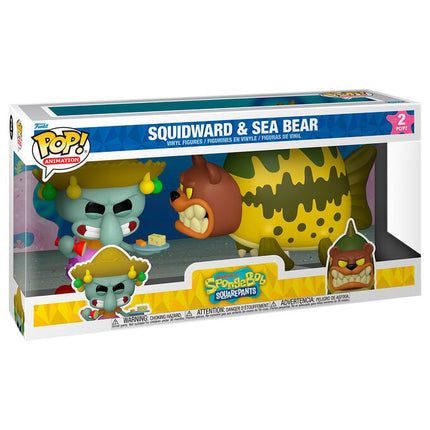 Bob Esponja Figura Pack de 2 POP! Animation Vinyl Squidward & Sea Bear 9 cm