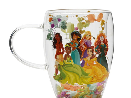 Taza cristal flores secas Princesas Disney