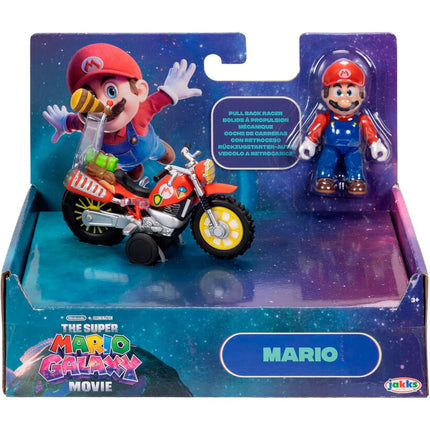 Super Mario Galaxy: la película Figura con Motocicleta de Retroceso Mario 6 cm