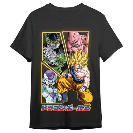 Dragon Ball Z Camiseta Villains & Goku Negro Talla M
