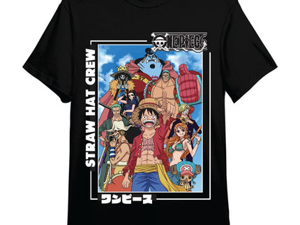 One Piece Camiseta Straw Hat Crew Negro Talla M
