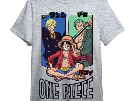 Camiseta Monkey D. Luffy, Roronoa Zoro & Sanji One Piece adulto