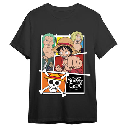 One Piece Camiseta Straw Hat Crew Gris Talla S