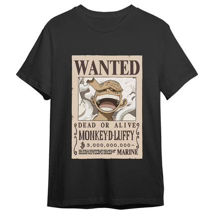 Camiseta Monkey D. Luffy Wanted One Piece adulto