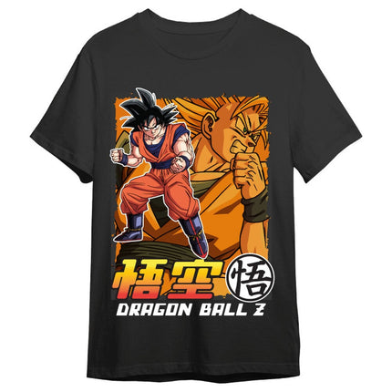 Dragon Ball Z Camiseta Goku & Super Saiyan Negro Talla S