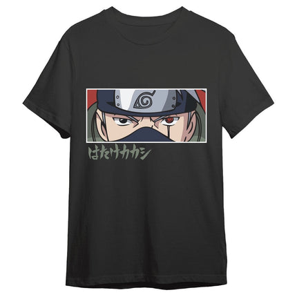 Naruto Camiseta Kakashi Eyes Black Talla L