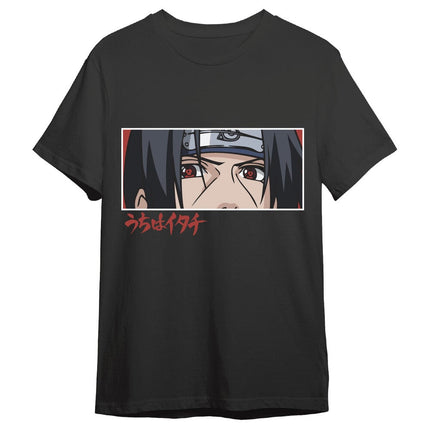 Naruto Shippuden Camiseta Itachi Eyes Black Talla XXL