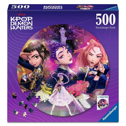 KPop Demon Hunters Puzzle Redondo For the fans! (500 Piezas)