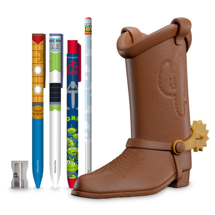 Disney Pixar Toy Story Portalápices con set de papelería Bota de Woody 16 cm