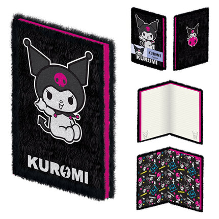 Cuaderno peluche A5 Kuromi Hello Kitty