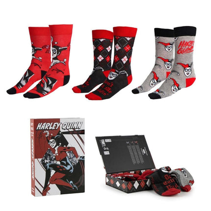 DC Comics Pack de 3 Pares de calcetines Harley Quinn 36-43