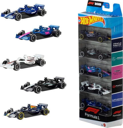 Fórmula 1 Hot Wheels Pack de 5 Vehículos Die-Cast 1:64 2025