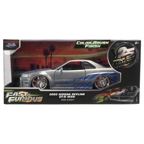 A Todo Gas Diecast Vehículo 1:24 Anniversary Nissan Skyline 19 cm