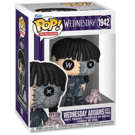 Wednesday POP! Televison Vinyl Figura Patchwork: Wednesday with Thing 9 cm