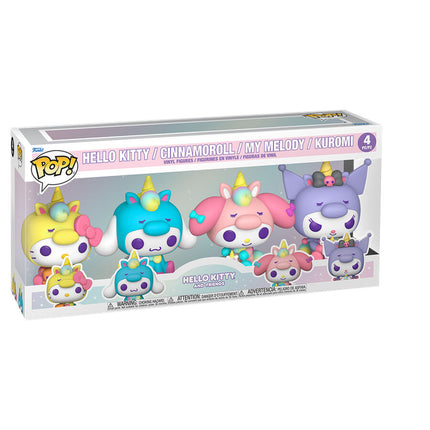 Sanrio Figuras POP! Vinyl 4-Pack Hello Kitty Unicorn Outfit Black Friday Bundle 9 cm