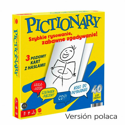 JUEGO PICTIONARY CAST IDIOMA POLACO JGF69 MATTEL GAMES