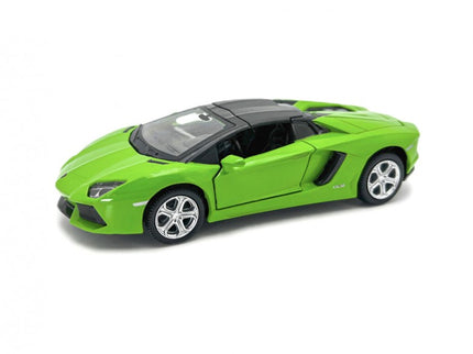LAMBORGHINI AVENTADOR ROADSTER 1:32 PULLBACK VERDE D00394