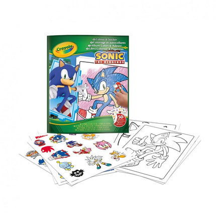LIBRO COLOREAR + STICKERS SONIC 04-0898 CRAYOLA